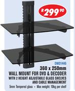 Wall Mount For DVD & Decoder 360x250mm DWD1446