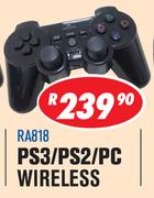 Rippa Game Controllers PS3/PS2/PC Wireless RA818