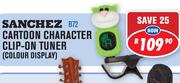 Sanchez Cartoon Character Clip-On Tuner Colour Display B72