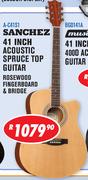 Sanchez 41" Acoustic Spruce Top Guitar A-C41S1