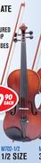 Sanchez Handmade Violins With Bow And Case Intermediate Grade 1/2 Size M702-1/2