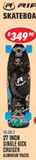 Rippa Skateboards 27" Single Kick Cruiser Aluminium Trucks YX-D6-2