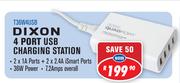 Dixon 4 Port USB Charging Station T36W4USB