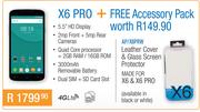 X6 Pro + Free Leather Cover & Glass Screen Protector For X6 & X6 Pro AP/X6PRW