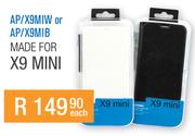 Leather Cover & Glass Screen Protector For X9 Mini AP/X9MIW Or AP/X9MIB-Each 