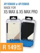 Leather Cover & Glass Screen Protector For X5 Max & X5 Max Pro AP/X5MAW Or AP/X5MAB-Each