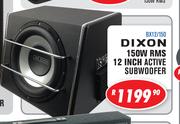 Dixon 150W RMS 12 Inch Active Subwoofer BX12/150
