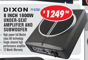 Dixon 8 Inch 1800W Under Seat Amplifier And Subwoofer PY-N7081