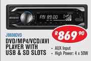 Jebson DVD/MP4/VCD/AVI Player With USB & SD Slots JB698DVD