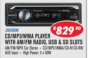 Jebson CD/MP3/WMA Player With AM/FM Radio, USB & SD Slots JB6980M