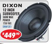 Dixon 12 Inch Subwoofer 380W Max Power 175W RMS DNW12E1