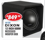 Dixon 12 Inch 600W Recessed Woofer Box BX1209