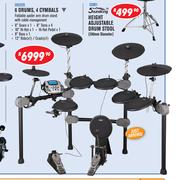 Soundking 6 Drums, 4 Cymbals Foldable Spider Arm Drum Stand With Cable Management SKD220