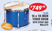 Sanchez 14X10 Inch Tenor Drum With Strap And Mallets TD-602