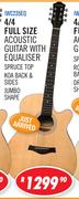 Sanchez 4/4 Full Size Acoustic Guitar With Equaliser IWC235EQ