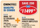 DXN Pro Dual 15" DJ Speakers(Pair) PLB-215+Professional Power Amplifier MA-500 Combo