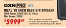 DXN Pro Dual 18 Inch Bass Bin Speaker LB218