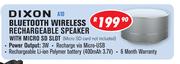 Dixon Bluetooth Wireless Rechargeable Speaker With Micro SD Slot A10