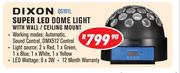 Dixon Super LED Dome Light With Wall / Ceiling Mount QS191L