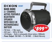 Dixon Bass Nuke 2.1 Channel Active Portable Bluetooth Speaker With Built In Rechargeable Battery DN2