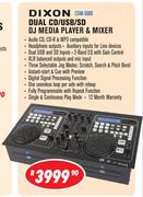 Dixon Dual CD/USB/SD DJ Media Player & Mixer CDM-5000