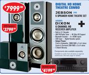 Jebson 5 Speaker Home Theatre Set SP90 + Dixon 6 Channel HD Receiver Amplifier AV6688HD