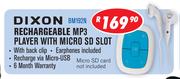 Dixon Rechargeable MP3 Player With Micro SD Slot BM192N