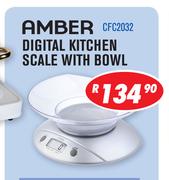 Amber Digital Kitchen Scale With Bowl CFC2032