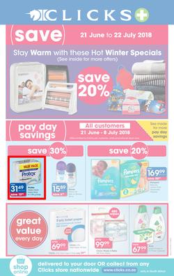 Clicks : You Pay Less (21 June - 22 July 2018), page 1