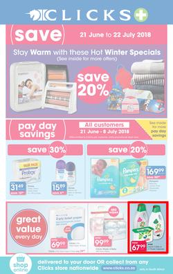 Clicks : You Pay Less (21 June - 22 July 2018), page 1