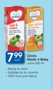 Clicks Made 4 Baby Juice-200ml Each