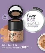 Sorbet Cover & Go Foundation + Concealer-Each