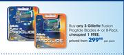 Gillette Fusion Proglide Blades 4 Or 8 Pack-Per Pack