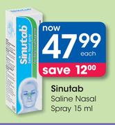 Sinutab Saline Nasal Spray-15ml Each