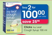 Clicks Ivy Leaf Cough Syrup-2 x 100ml