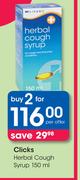 Clicks Herbal Cough Syrup-2 x 150ml