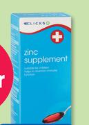 Clicks Zinc Supplement-2 x 200ml 