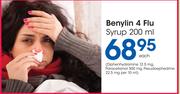 Benylin 4 Flu Syrup-200ml Each