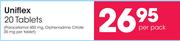 Uniflex 20 Tablets-Per Pack
