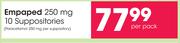 Empaped 250 mg 10 Suppositories-Per Pack