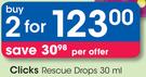 Clicks Rescue Drops-2 x 30ml