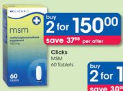 Clicks MSM 60 Tablets-For 2