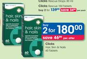 Clicks Hair, Skin & Nails 60 Tablets-For 2