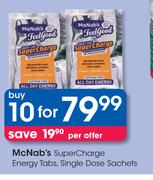 McNab's SuperCharge Energy Tabs, Single Dose Sachets-For 10