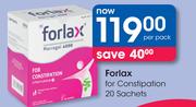 Forlax For Constipation 20 Sachets-Per Pack