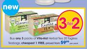 Vita-Aid Herbal Tea 20 Tagless Teabags-Per Pack