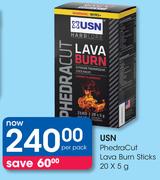 USN PhedraCut Lava Burn Sticks-20x5g Per Pack