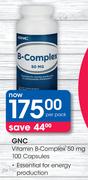 GNC Vitamin B-Comlex 50mg-100 Capsules Per Pack