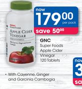 GNC Super Foods Apple Cider Vinegar-120 Tablets Per Pack