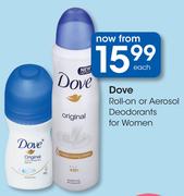 Dove Roll-On Or Aerosol Deodorants For Women-Each